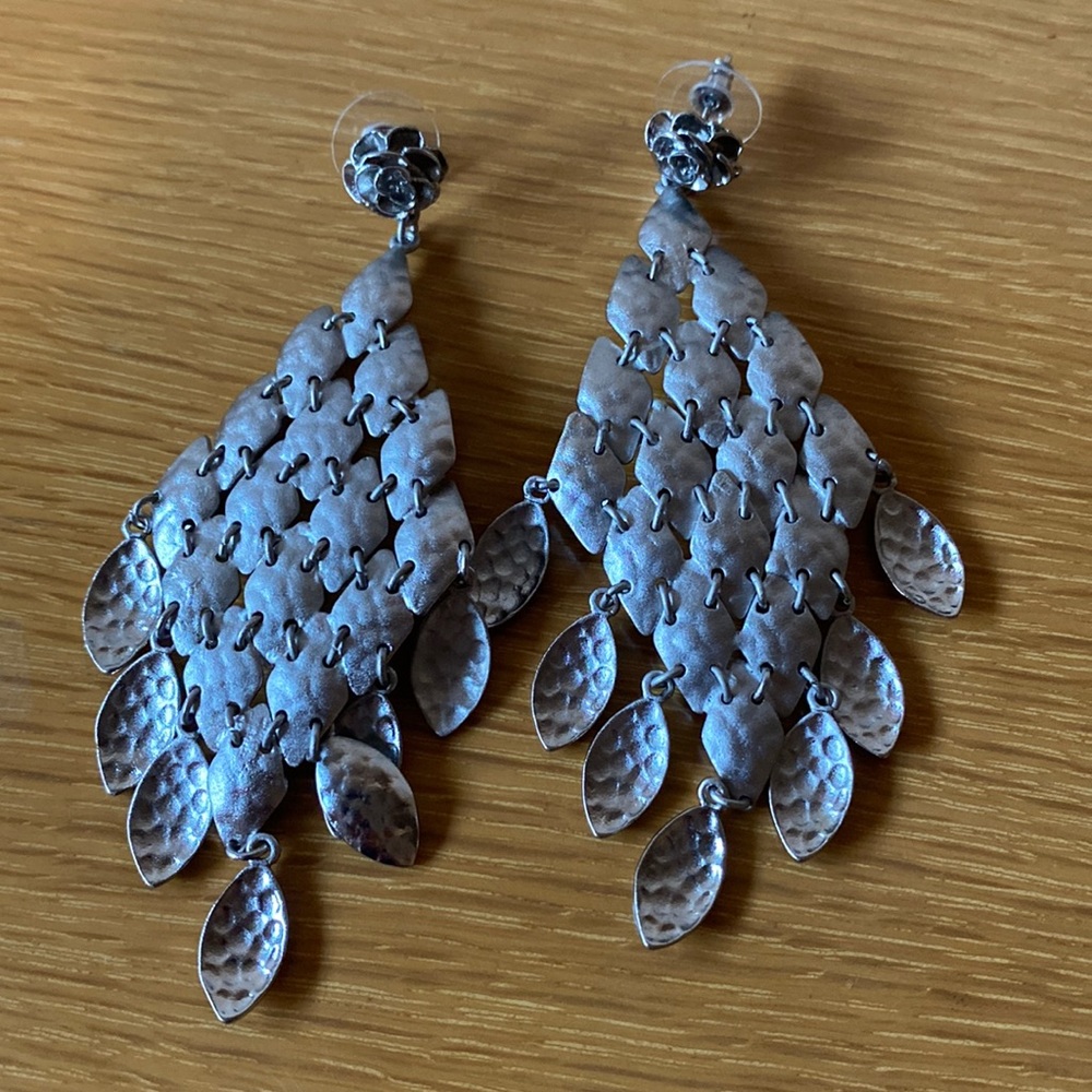 Vintage Kendra Scott Statement Earrings in silver